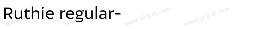 Ruthie regular字体转换
